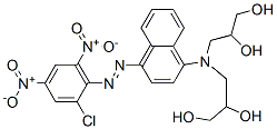 3,3-[[4-[(2-chloro-4,6-dinitrophenyl)azo]naphthyl]imino]bispropane-1,2-diol molecular structure