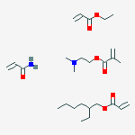 2-Propenoic acid, 2-methyl-, 2-(dimethylamino)ethyl ester, polymer with 2-ethylhexyl 2-propenoate, ethyl 2-propenoate and 2-propenamide molecular structure