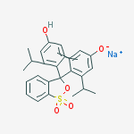SODIUM 4-{3-[4-HYDROXY-2-METHYL-6-(PROPAN-2-YL)PHENYL]-1,1-DIOXIDO-3H-2,1-BENZOXATHIOL-3-YL}-3-METHYL-5-(PROPAN-2-YL)PHENOLATE molecular structure