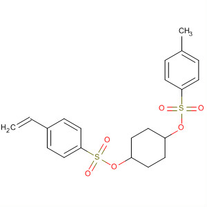Benzenesulfonic acid, 4-ethenyl-,4-[[(4-methylphenyl)sulfonyl]oxy]cyclohexyl ester molecular structure