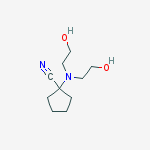 1-[BIS(2-HYDROXYETHYL)AMINO]CYCLOPENTANECARBONITRILE molecular structure