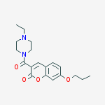 3-(4-ethylpiperazine-1-carbonyl)-7-propoxychromen-2-one molecular structure