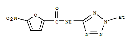 2-Furancarboxamide,N-(2-ethyl-2H-tetrazol-5-yl)-5-nitro- molecular structure