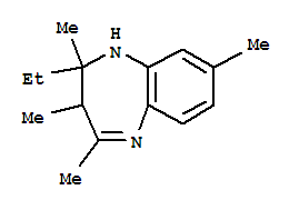 1H-1,5-Benzodiazepine,2-ethyl-2,3-dihydro-2,3,4,8-tetramethyl- molecular structure