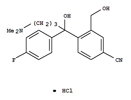 4-[4-(Dimethylamino)-1-(4-fluorophenyl)-1-hydroxybutyl]-3-(hydroxymethyl)benzonitrile hydrochloride