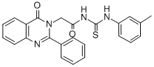 1-((4-Oxo-2-phenyl-3,4-dihydro-3-quinazolinyl)acetyl)-3-(m-tolyl)-2-th iourea molecular structure