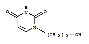2,4(1H,3H)-Pyrimidinedione, 1-(3-hydroxypropyl)- molecular structure