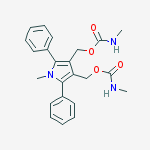 (1-methyl-2,5-diphenyl-1H-pyrrole-3,4-diyl)dimethanediyl bis(methylcarbamate) molecular structure