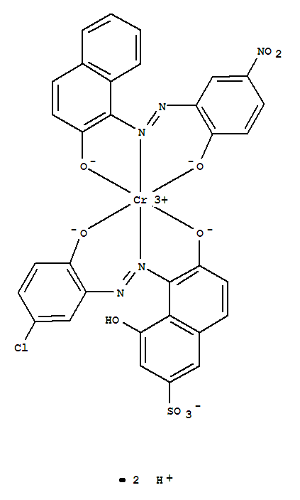 Chromate(2-),[5-[(5-chloro-2-hydroxyphenyl)azo]-4,6-dihydroxy-2-naphthalenesulfonato(3-)][1-[(2-hydroxy-5-nitrophenyl)azo]-2-naphthalenolato(2-)]-,dihydrogen