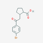 TRANS-2-[2-(4-BROMOPHENYL)-2-OXOETHYL]CYCLOPENTANE-1-CARBOXYLIC ACID molecular structure