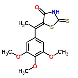 5-(3,4,5-Trimethoxy-α-methylbenzylidene)-2-thioxothiazolidin-4-one molecular structure