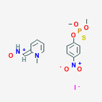 (E)-(1-methylpyridin-2(1H)-ylidene)-N-oxomethanaminium iodide - O,O-dimethyl O-(4-nitrophenyl) thiophosphate (1:1)