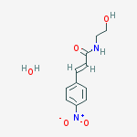 (e)-n-(2-hydroxyethyl)-3-(4-nitrophenyl)prop-2-enamide;hydrate molecular structure