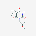 5,5-diethyl-1-(2-hydroxypropyl)-1,3-diazinane-2,4,6-trione molecular structure