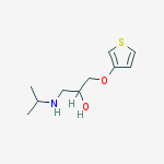 1-(propan-2-ylamino)-3-thiophen-3-yloxypropan-2-ol molecular structure