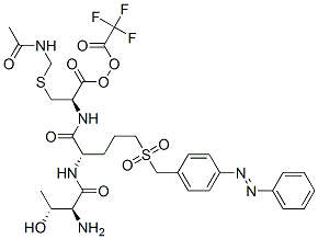 2-[[[4-(phenylazo)phenyl]methyl]sulphonyl]ethyl S-(acetamidomethyl)-N-(N-L-threonyl-L-seryl)-L-cysteinate, mono(perfluoroacetate)