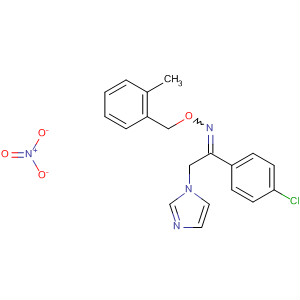 Ethanone, 1-(4-chlorophenyl)-2-(1H-imidazol-1-yl)-,O-[(2-methylphenyl)methyl]oxime, nitrate molecular structure