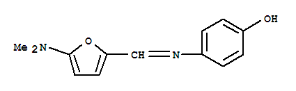 Phenol,  4-[[[5-(dimethylamino)-2-furanyl]methylene]amino]- molecular structure