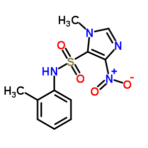 1-methyl-N-(2-methylphenyl)-4-nitro-1H-imidazole-5-sulfonamide molecular structure