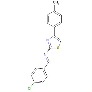 2-Thiazolamine, N-[(4-chlorophenyl)methylene]-4-(4-methylphenyl)- molecular structure