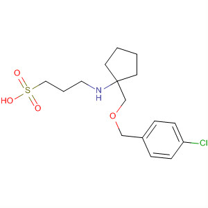 1-Propanesulfonic acid,3-[[1-[(4-chlorophenyl)methoxymethyl]cyclopentyl]amino]- molecular structure