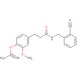 Benzenepropanamide,N-(cyanophenylmethyl)-3-methoxy-4-(2-propynyloxy)- molecular structure