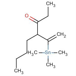 3-Octanone, 4-[1-(trimethylstannyl)ethenyl]- molecular structure
