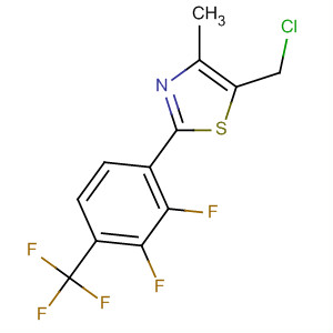 Thiazole,5-(chloromethyl)-2-[2,3-difluoro-4-(trifluoromethyl)phenyl]-4-methyl- molecular structure