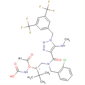 Carbamic acid,[2-[[[1-[[3,5-bis(trifluoromethyl)phenyl]methyl]-5-(methylamino)-1H-1,2,3-triazol-4-yl]carbonyl][(2-chlorophenyl)methyl]amino]ethyl]-,1,1-dimethylethyl ester
