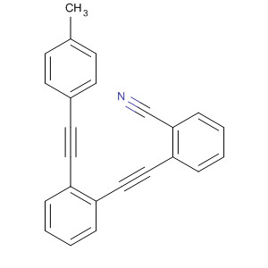 Benzonitrile, 2-[[2-[(4-methylphenyl)ethynyl]phenyl]ethynyl]- molecular structure