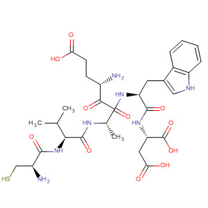 L-Aspartic acid, L-cysteinyl-L-valyl-L-a-glutamyl-L-alanyl-L-tryptophyl- molecular structure