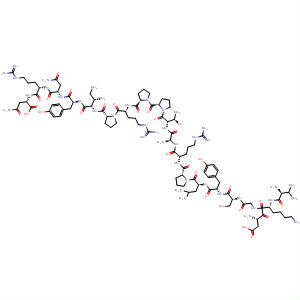 L-Asparagine,L-valyl-L-a-aspartyl-L-lysylglycyl-L-seryl-L-tyrosyl-L-leucyl-L-prolyl-L-arginyl-L-alanyl-L-threonyl-L-prolyl-L-prolyl-L-arginyl-L-prolyl-L-isoleucyl-L-tyrosyl-L-asparaginyl-L-arginyl- molecular structure