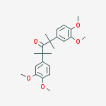 3-Pentanone, 2,4-bis(3,4-dimethoxyphenyl)-2,4-dimethyl- molecular structure
