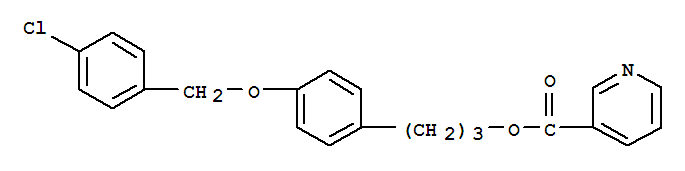 3-[4-[(4-chlorophenyl)methoxy]phenyl]propyl pyridine-3-carboxylate