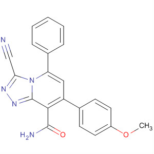 1,2,4-Triazolo[4,3-a]pyridine-8-carboxamide,3-cyano-7-(4-methoxyphenyl)-5-phenyl- molecular structure