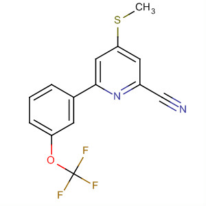 2-Pyridinecarbonitrile, 4-(methylthio)-6-[3-(trifluoromethoxy)phenyl]- molecular structure