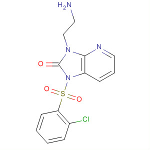 2H-Imidazo[4,5-b]pyridin-2-one,3-(2-aminoethyl)-1-[(2-chlorophenyl)sulfonyl]-1,3-dihydro- molecular structure