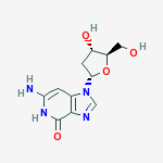 6-amino-1-(2-deoxy-beta-D-erythro-pentofuranosyl)-1,5-dihydro-4H-imidazo[4,5-c]pyridin-4-one molecular structure