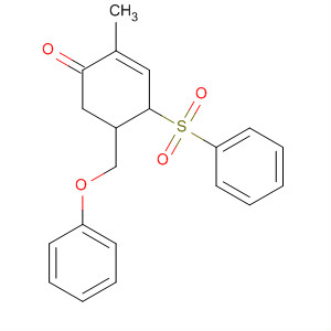2-Cyclohexen-1-one, 2-methyl-5-(phenoxymethyl)-4-(phenylsulfonyl)- molecular structure