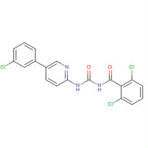 Benzamide,2,6-dichloro-N-[[[5-(3-chlorophenyl)-2-pyridinyl]amino]carbonyl]- molecular structure
