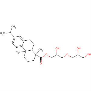 1-Phenanthrenecarboxylic acid,1,2,3,4,4a,9,10,10a-octahydro-1,4a-dimethyl-7-(1-methylethyl)-,3-(2,3-dihydroxypropoxy)-2-hydroxypropyl ester molecular structure