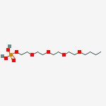 3,6,9,12-Tetraoxahexadecan-1-ol, phosphate molecular structure