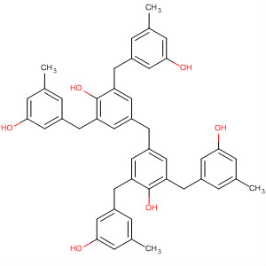 Phenol, 4,4'-methylenebis[2,6-bis[(3-hydroxy-5-methylphenyl)methyl]- molecular structure