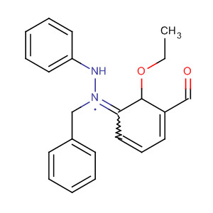 Benzaldehyde, 2-ethoxy-, phenyl(phenylmethyl)hydrazone molecular structure