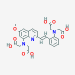 8-(bis(ethoxycarbonylmethyl)amino)-6-methoxy-2-(bis(ethoxycarbonylmethyl)amino)styrylquinoline molecular structure
