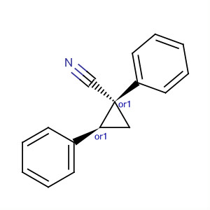 Cyclopropanecarbonitrile, 1,2-diphenyl-, (1R,2S)-rel- molecular structure