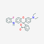 6-Diethylamino-2-(2-fluoroanilino)spiro[phthalide-3,9-[9H]xanthene]