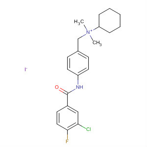 Benzenemethanaminium,4-[(3-chloro-4-fluorobenzoyl)amino]-N-cyclohexyl-N,N-dimethyl-, iodide molecular structure