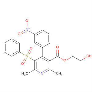 3-Pyridinecarboxylic acid,2,6-dimethyl-4-(3-nitrophenyl)-5-(phenylsulfonyl)-, 2-hydroxyethyl ester