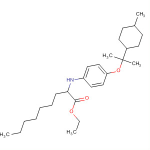 Nonanoic acid,2-[[4-[1-methyl-1-(4-methylcyclohexyl)ethoxy]phenyl]amino]-, ethyl ester,cis- molecular structure